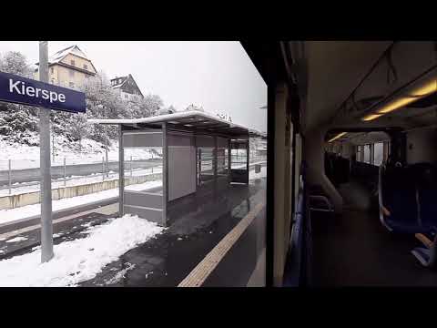 Mit der Oberbergischen Bahn RB 25 von Meinerzhagen nach Lüdenscheid  Januar 2021