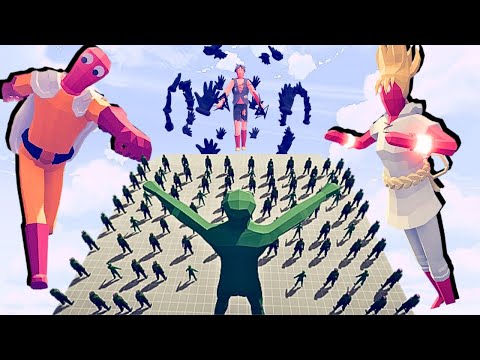 100x ZOMBIE ARMY VS MOST POWERFUL UNITS - Totally Accurate Battle Simulator TABS