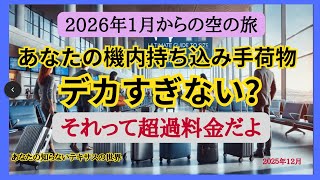 2026年1月1日、飛行機の手荷物の基準変わります。年末にハワイに行く人必見