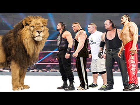 Lion vs Roman Reigns, Brock Lesnar, John Cena, The Undertaker & The Great Khali