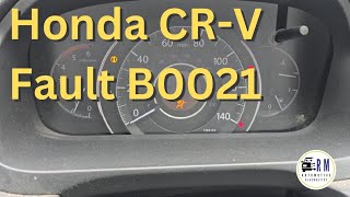 Honda CR-V airbag fault B0021