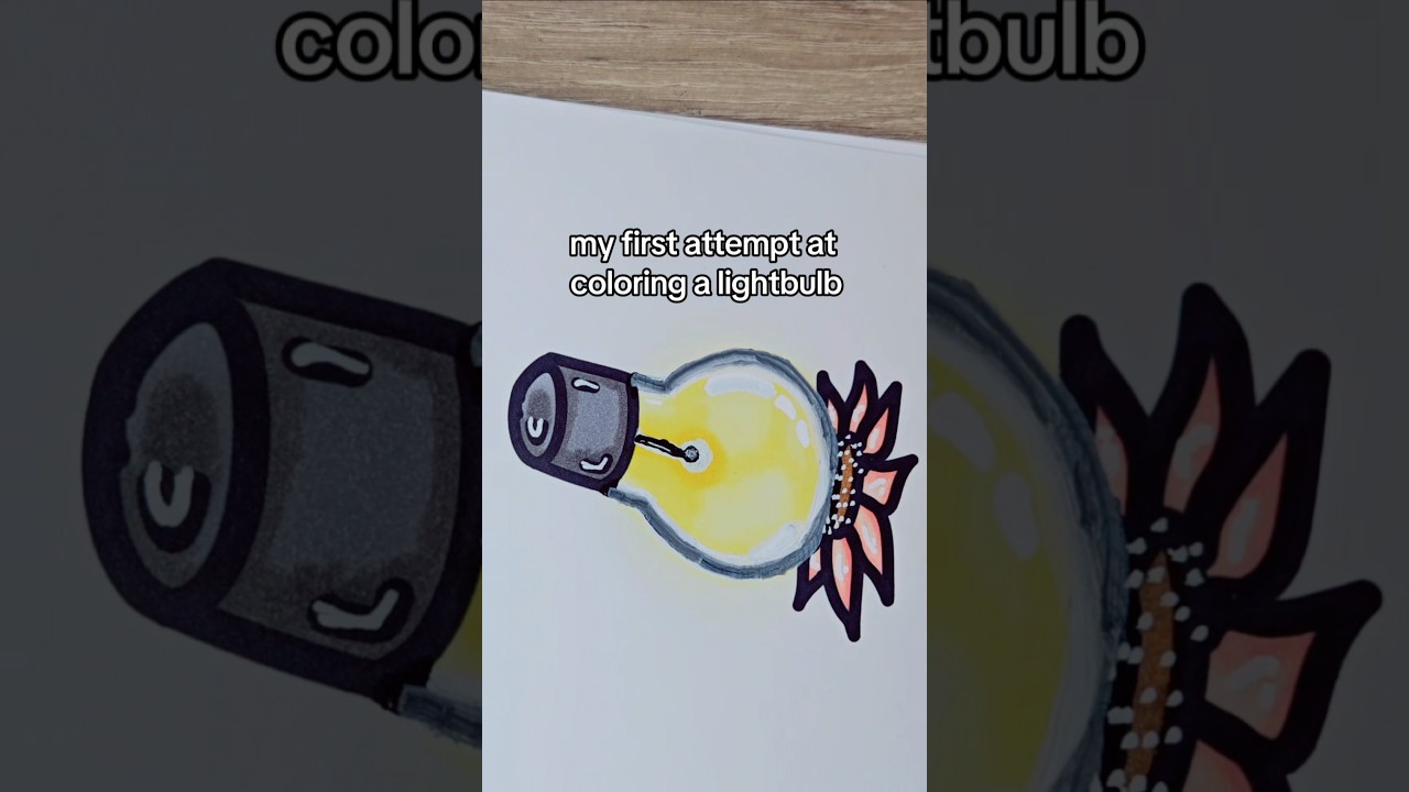 my first time coloring a lightbulb from my coloring pages #coloringbook #coloring
