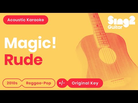 RUDE (Acoustic Guitar Karaoke Demo) MAGIC!