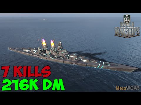 World of WarShips | Großer Kurfürst | 7 KILLS | 216K Damage - Replay Gameplay 1080p 60 fps