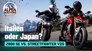 Ducati Streetfighter V2S vs. Kawasaki Z900 SE | Alpenmasters 2025 Comparison Test