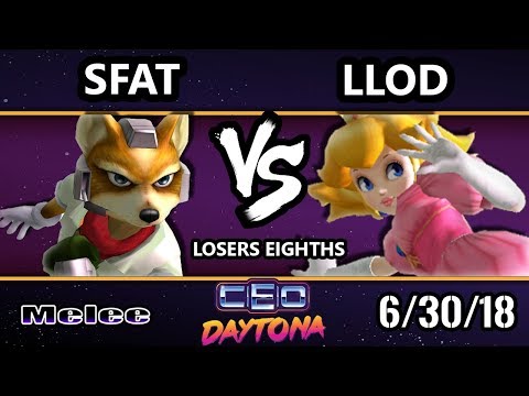 CEO 2018 SSBM - CLG | SFAT (Fox) Vs. lloD (Peach) Smash Melee Losers Eighths