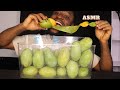 Mukbang Asmr 30 Pieces Of Green Mango In African Way Of Eating Blackinjapan