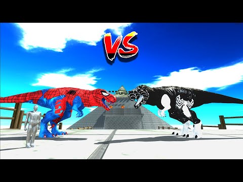 Inside The Pyramid Spiderman TREX & Fps Avatar Vs 5x Superheroes TREX Death Run