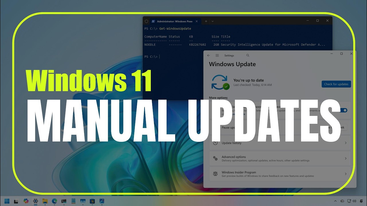 Windows 11: Manually Download and Install Updates