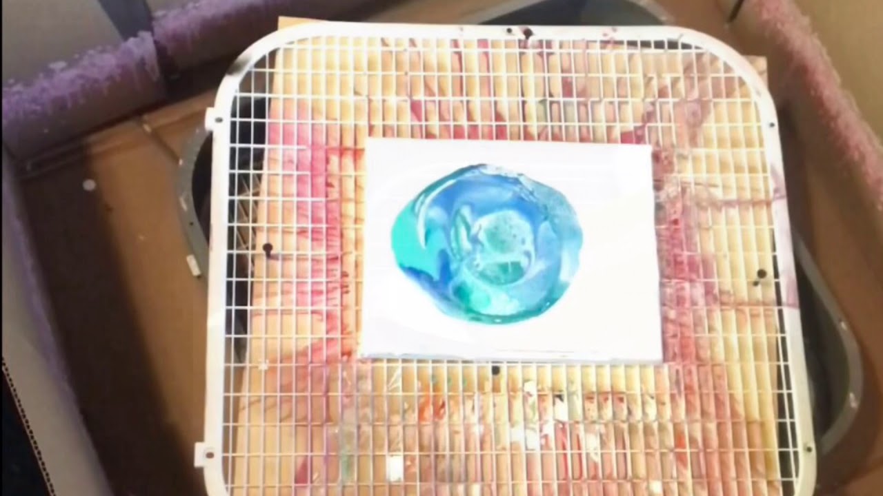 DIY Art Paint Spinner Machine made from a box fan!