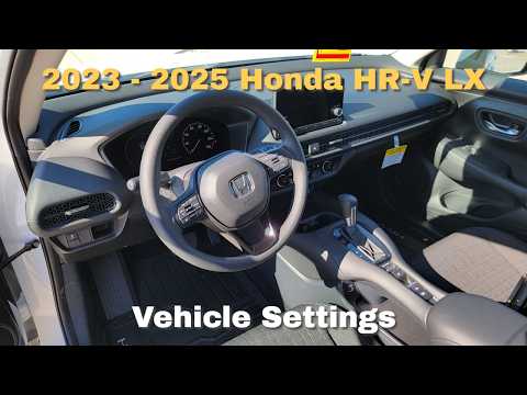 Honda HRV LX (2023 - 2025) Vehicle Settings: Everything you need to know about