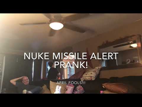 NUKE MISSILE ALERT PRANK ON FAMILY! (April Fools)
