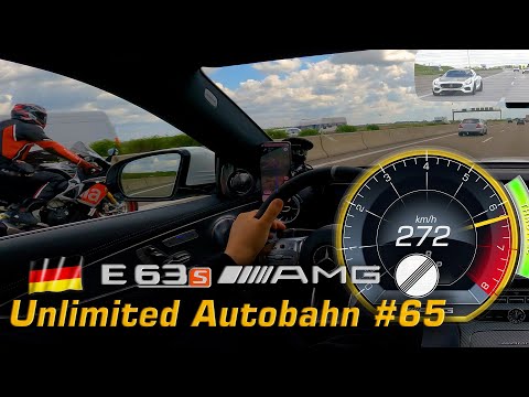 600 HP AMG E55 + 612 HP AMG E63S + Aprilia RSV4 1100 + AMG GT on the German Autobahn! Unlimited #65