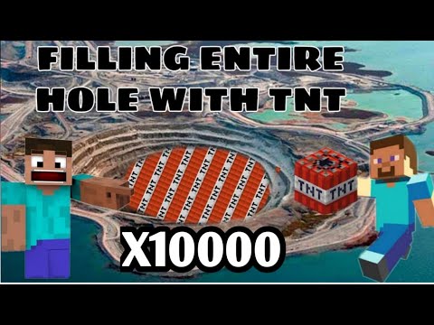 filling empty hole with 10000 TNT in Minecraft /Insane Pulkit