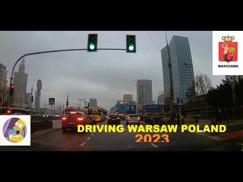 2023 - Driving in Warsaw Poland / Jazda po Warszawie Polska / Fahren in Warschau Polen, 2xTimelapse