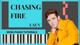 Chasing Fire - Lauv EASY Piano Tutorial Cover FREE sheet music & midi [Ming Piano Tutorials]