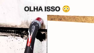 Olha o que saiu desse rejunte 😳 Satisfying cleaning / Limpeza Satisfatória 