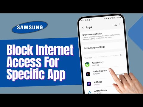 How To Block Internet Access For Specific Apps In Samsung Phone (2024)