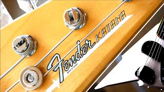 Video thumbnail for The Fender Katana is Back! | 2021 Fender Japan Hama Okamoto Katana Bass - Shell Pink + White Review by The Trogly's Guitar Show