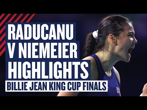 Highlights - Emma Raducanu v Jule Niemeier | GB v Germany - Billie Jean King Cup Finals 2024 | LTA
