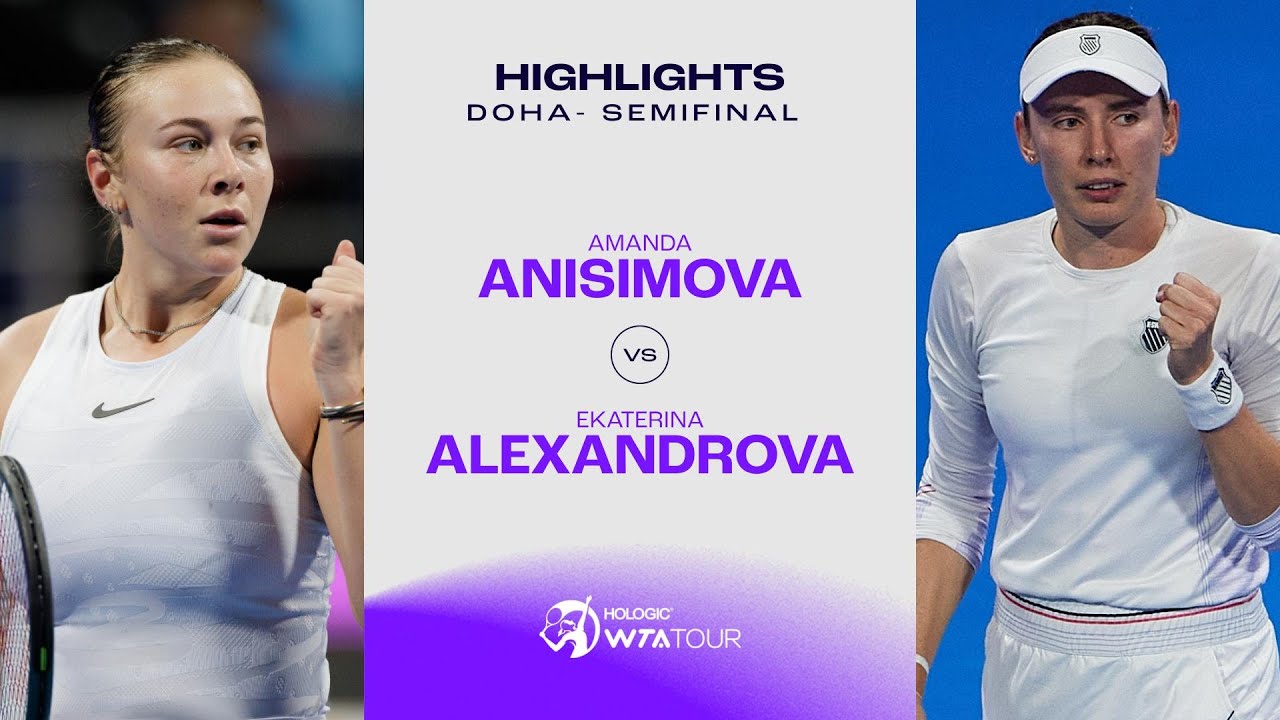 Ekaterina Alexandrova vs. Amanda Anisimova | 2025 Doha Semifinal | WTA