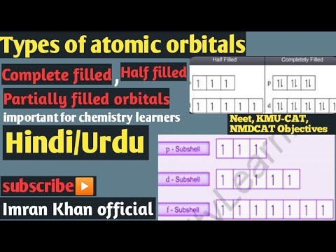 Types of orbitals | half filled orbital | partially filled orbital |completely filled orbital