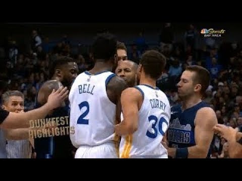 Jordan Bell And Devin Harris Fight, Harris Threw A Punch ！