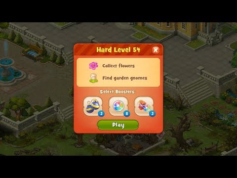 Gardenscapes Level 54 HD 1080p