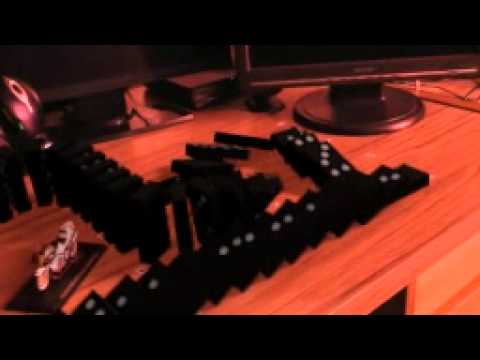 Blender 2.6 camera tracking + dominos test