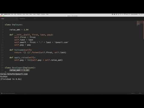 Python OOP Tutorial 4  Inheritance   Creating Subclasses