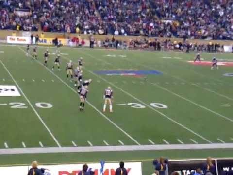 Winnipeg Blue Bombers vs Montreal Alouettes kickoff after winning TD October 22nd 2011