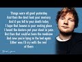 Ed Sheeran - Afire Love (Lyrics)