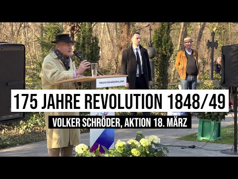 18.03.2023 Berlin Volker Schröder (Aktion 18. März) Gedenkstunde 175. Jahrestag #Märzrevolution