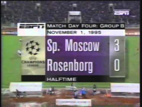 1995 November 1 Spartak Moscow Russia 4 Rosenborg Norway 1 Champions League
