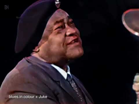 Roosevelt Sykes - 'Running The Boogie' live [Colourised] 1966