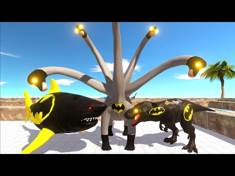 DEATH RUN vs BATMAN BRACHIOSAURUS TEAM - Animal Revolt Battle Simulator
