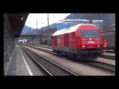 Bahnverkehr in Bludenz und Schlins in Februar 2020 - Des trains à Bludenz et Schlins en Février 2020
