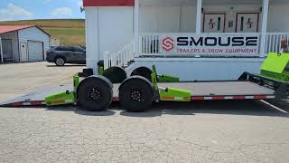 New 2025 "FlatTrak" by Belmont 7x18 HD Lay Flat Tilt Equipment Hauler w/ Hyd Jack (PRICE DROP!!)