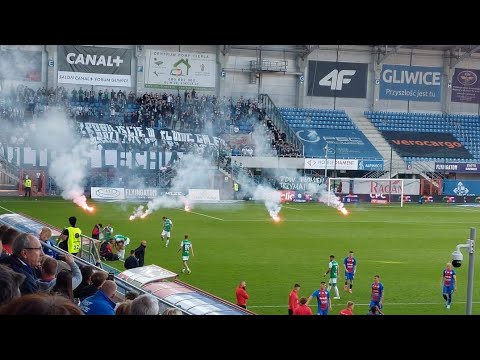 XD na meczu Gliwice vs Lechia Gdańsk -mecz przerwany w 70 min. Pożegnanie Lechii z Ekstraklasą