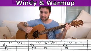 Fingerstyle Challenge #1 - Windy & Warm - Guitar Lesson w/ TAB