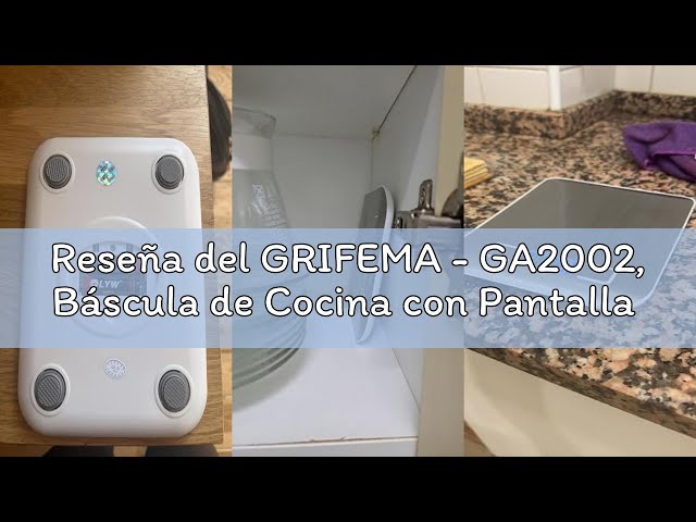 Vídeo relacionado con GRIFEMA - Báscula De Cocina Con Pantalla LCD, Digital, Balanza Con Tapa, Acero Inoxidable (Exclusivo En Amazon), 0.05 - 500 g