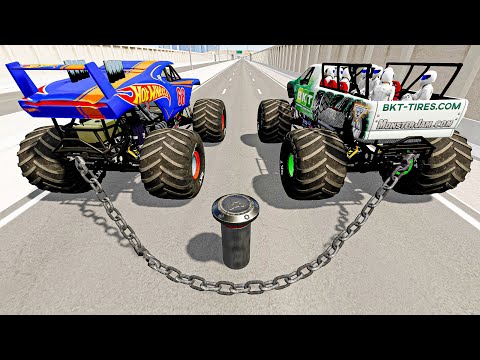 Monster Jam BIGFOOT Monster Trucks Crazy Racing and Crashes - BeamNG Drive Game