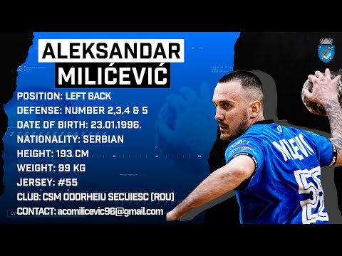 Aleksandar Milicevic | Left Back | CSM Odorheiu Secuiesc | Highlights | Handball | CV | 2024/25