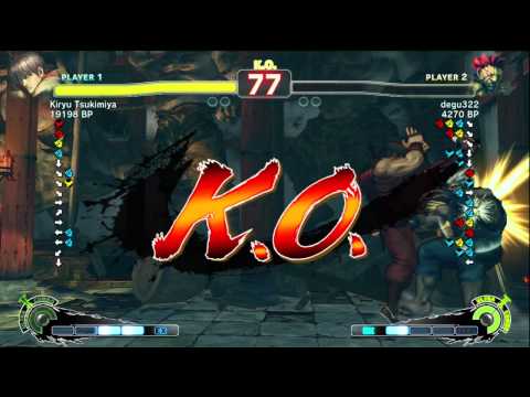 Kiryu Tsukimiya [Guy] vs Degu322 [Gouki] SSF4 Japanese Online Ranked Matches - TRUE-HD