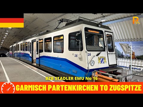 Führerstandsmitfahrt Garmisch-Partenkirchen zur Zugspitze(Bayerische Zugspitzbahn, Deutschland) 4K