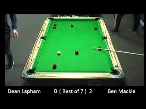 10/01/2015 - Snookes - Main - Ben Mackie v Dean Lapham