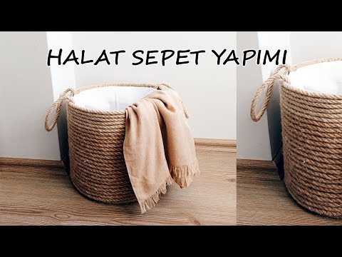 DIY - Halat Sepet yapımı / Rope Basket