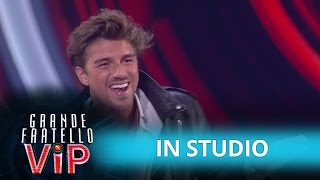 Grande Fratello Vip - Andrea Damante in studio dopo l'eliminazione