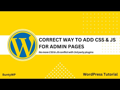 Correct way to add CSS and JS for Admin Pages in WordPress | admin_enqueue_scripts | WordPress Hook
