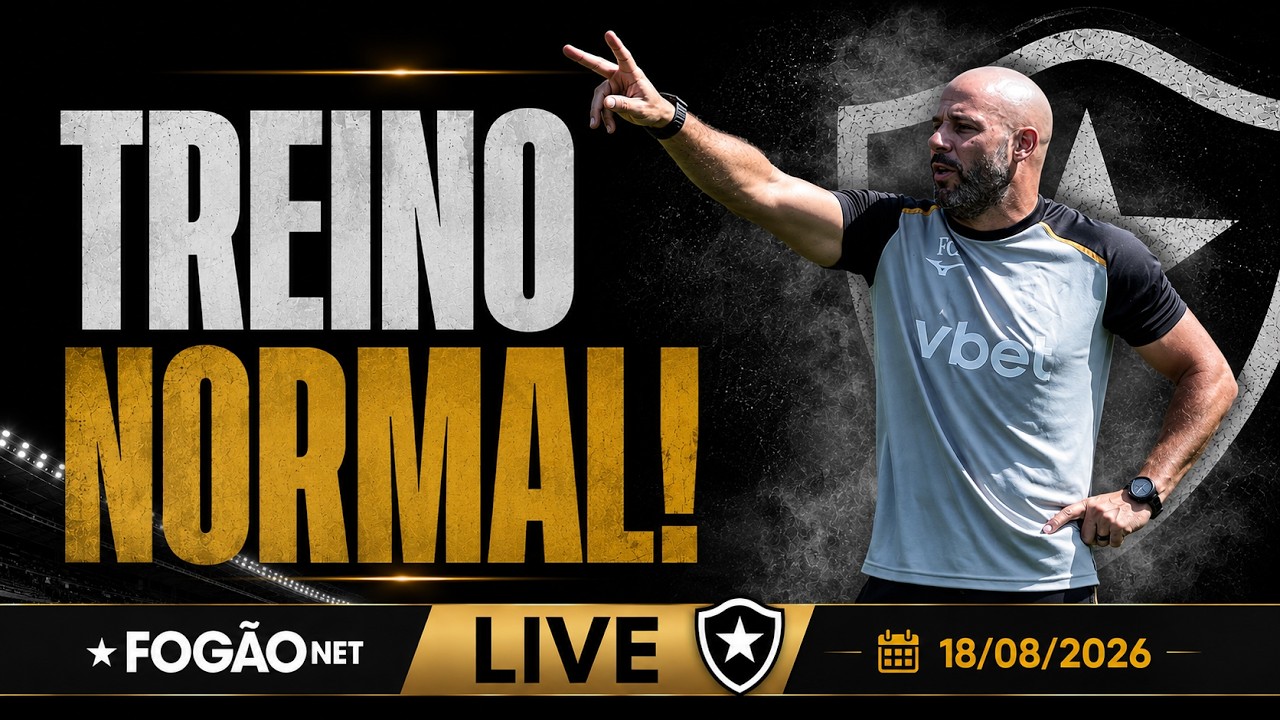 LIVE | Franclim Carvalho comanda treino do Botafogo; Gabriel de Alba participa de reuniões